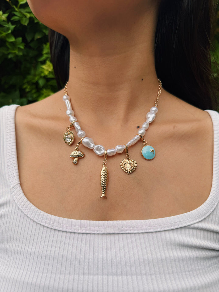 Pearl Charm Necklace
