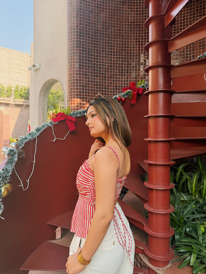 Cherry Stripe Top